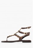 Women Flats K.070 Brown Leather MAKIS KOTRIS