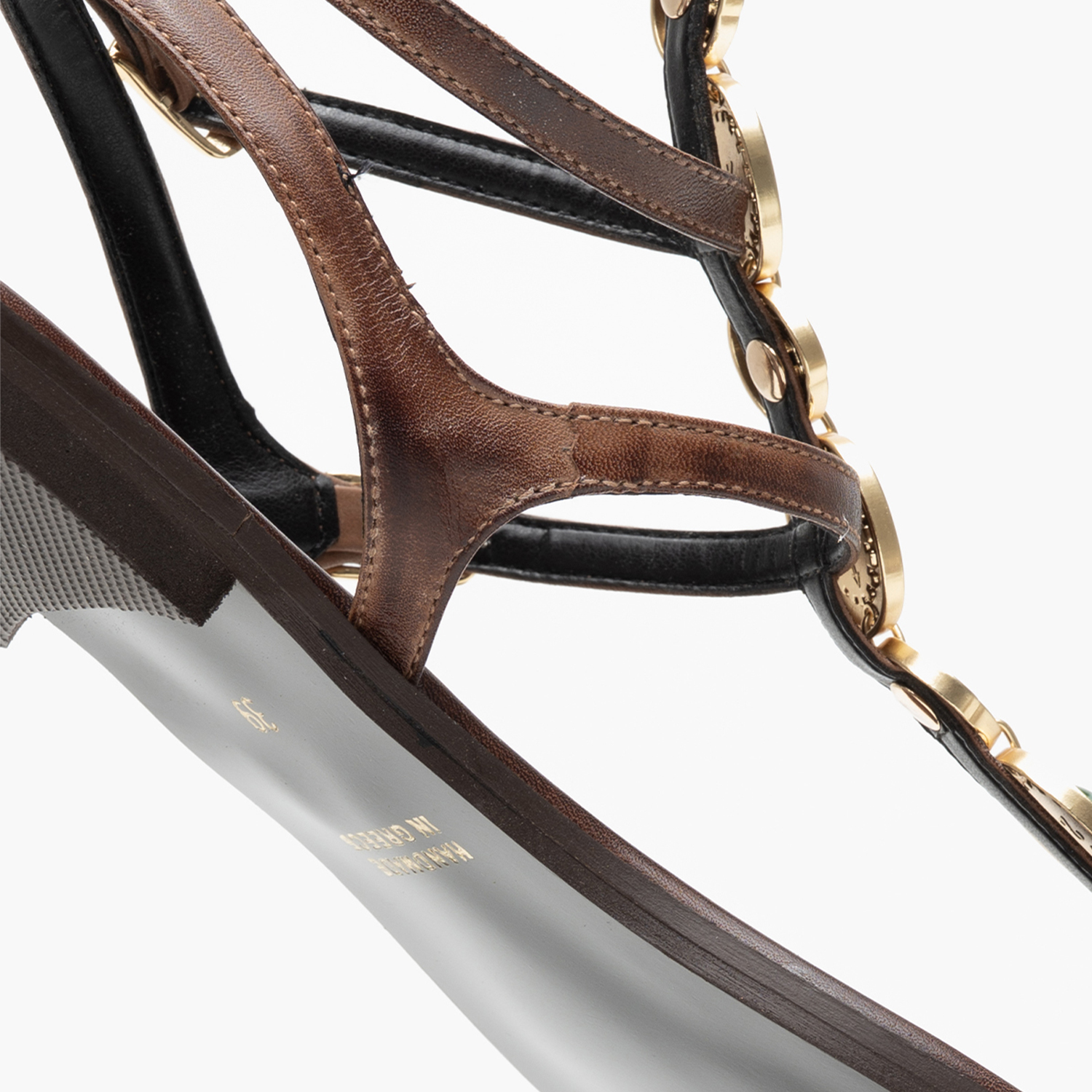 Women Flats K.070 Brown Leather MAKIS KOTRIS Women Flats K.070 Brown Leather MAKIS KOTRIS