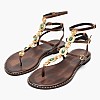 Women Flats K.070 Brown Leather MAKIS KOTRIS Women Flats K.070 Brown Leather MAKIS KOTRIS