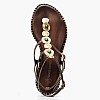 Women Flats K.070 Brown Leather MAKIS KOTRIS Women Flats K.070 Brown Leather MAKIS KOTRIS