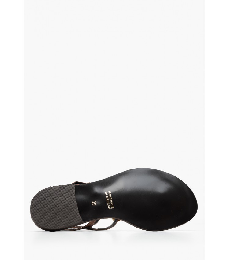 Women Flats K.070 Brown Leather MAKIS KOTRIS Women Flats K.070 Brown Leather MAKIS KOTRIS