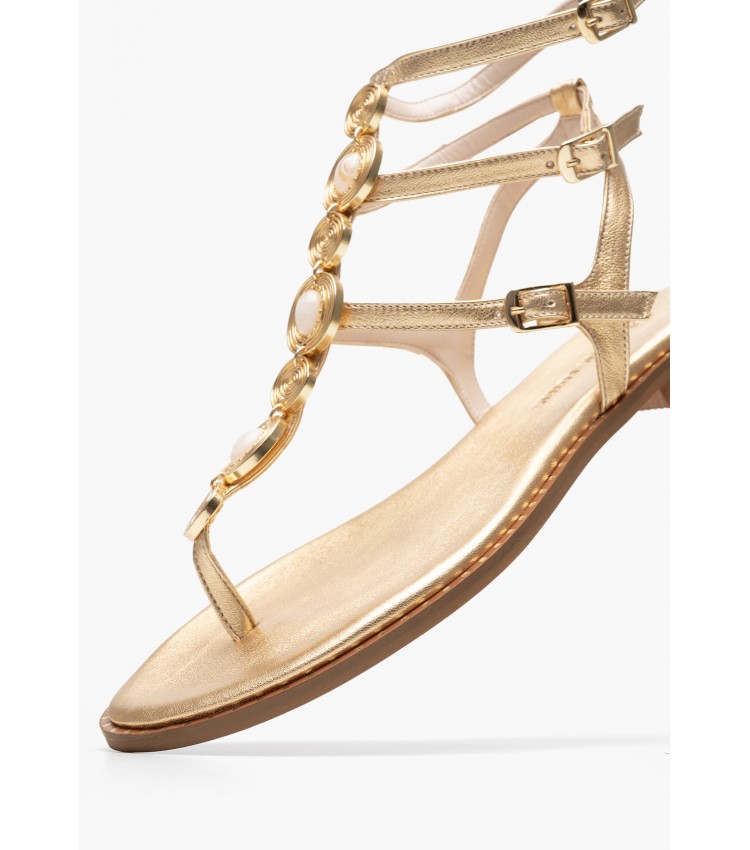 Γυναικεία Flats K.070 Χρυσό Δέρμα Makis Kotris Γυναικεία Flats K.070 Χρυσό Δέρμα Makis Kotris