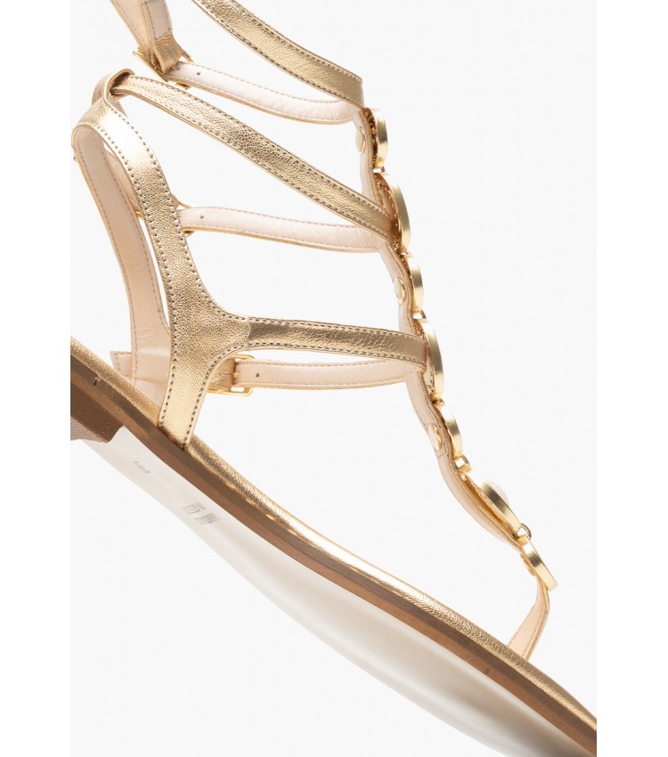Γυναικεία Flats K.070 Χρυσό Δέρμα Makis Kotris Γυναικεία Flats K.070 Χρυσό Δέρμα Makis Kotris