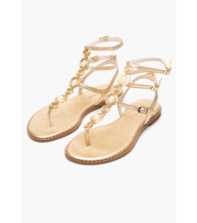 Γυναικεία Flats K.070 Χρυσό Δέρμα Makis Kotris Γυναικεία Flats K.070 Χρυσό Δέρμα Makis Kotris