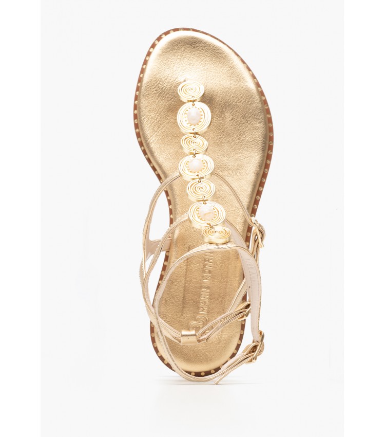 Γυναικεία Flats K.070 Χρυσό Δέρμα Makis Kotris Γυναικεία Flats K.070 Χρυσό Δέρμα Makis Kotris