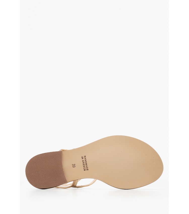 Γυναικεία Flats K.070 Χρυσό Δέρμα Makis Kotris Γυναικεία Flats K.070 Χρυσό Δέρμα Makis Kotris