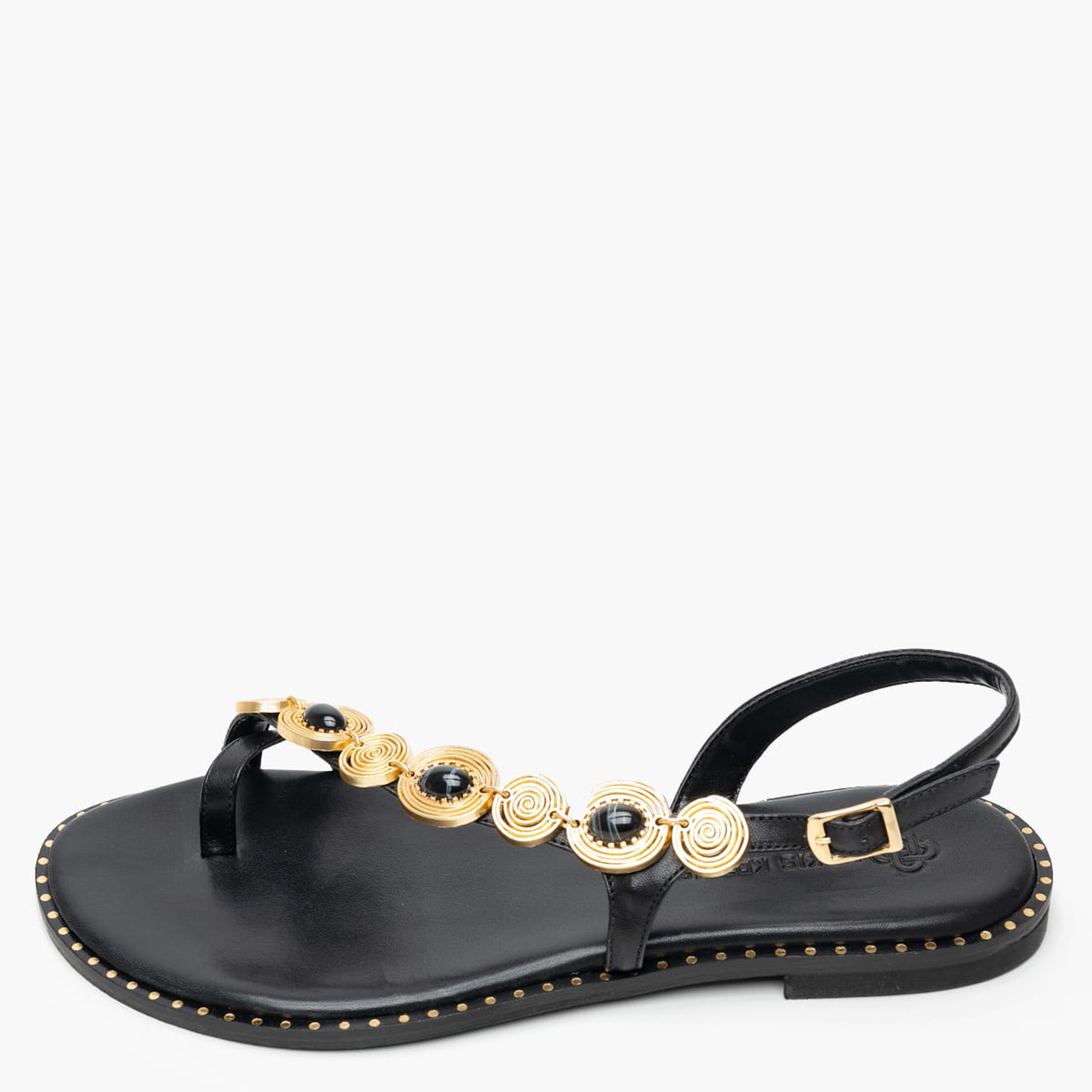 Γυναικεία Flats K.080 Μαύρο Δέρμα Makis Kotris