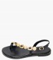 Γυναικεία Flats K.080 Μαύρο Δέρμα Makis Kotris