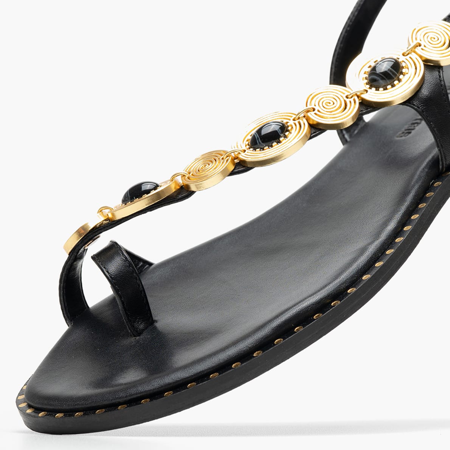 Γυναικεία Flats K.080 Μαύρο Δέρμα Makis Kotris