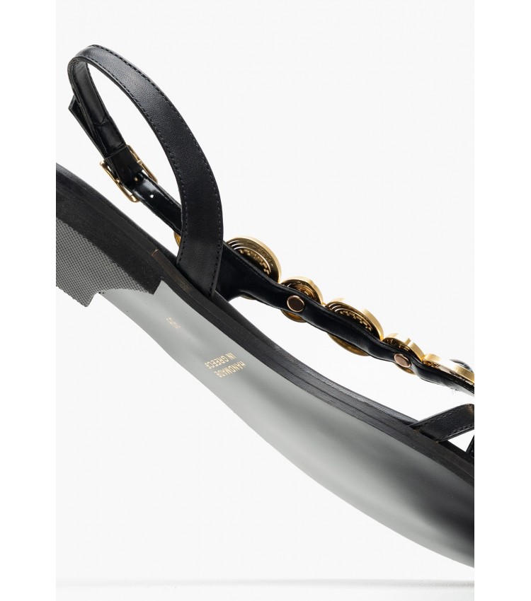 Γυναικεία Flats K.080 Μαύρο Δέρμα Makis Kotris