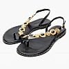 Women Flats K.080 Black Leather MAKIS KOTRIS Women Flats K.080 Black Leather MAKIS KOTRIS