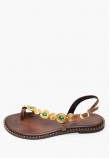 Γυναικεία Flats K.080 Καφέ Δέρμα Makis Kotris