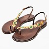 Women Flats K.080 Brown Leather MAKIS KOTRIS Women Flats K.080 Brown Leather MAKIS KOTRIS