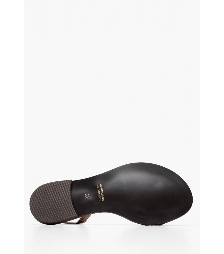 Γυναικεία Flats K.080 Καφέ Δέρμα Makis Kotris