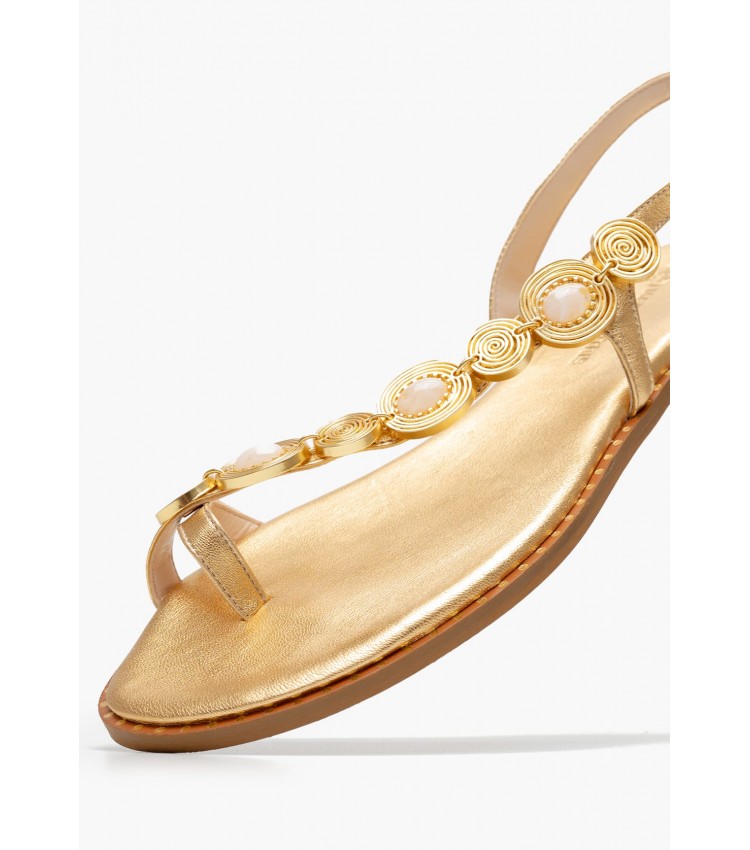 Γυναικεία Flats K.080 Χρυσό Δέρμα Makis Kotris Γυναικεία Flats K.080 Χρυσό Δέρμα Makis Kotris