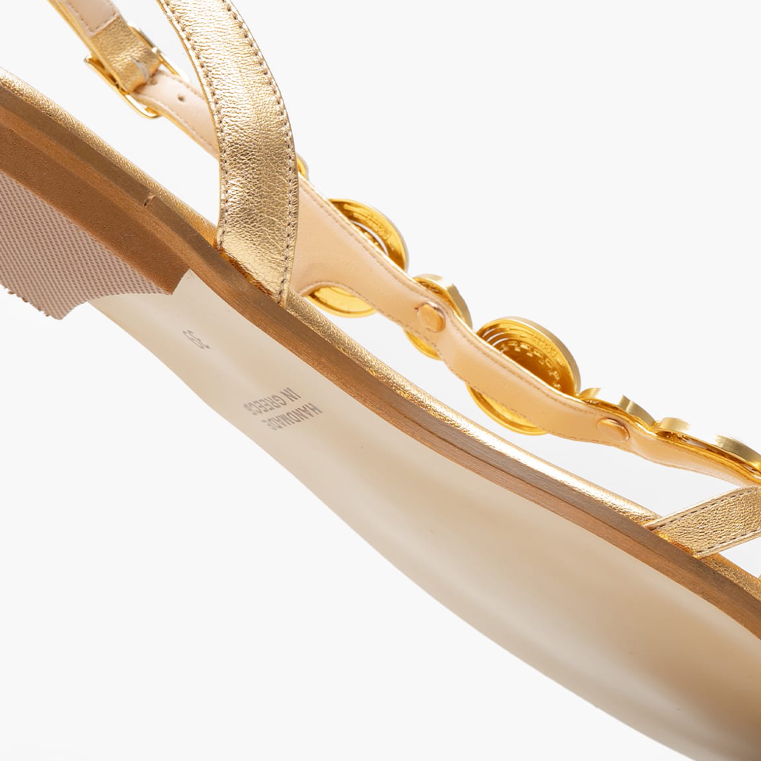 Women Flats K.080 Gold Leather MAKIS KOTRIS Women Flats K.080 Gold Leather MAKIS KOTRIS