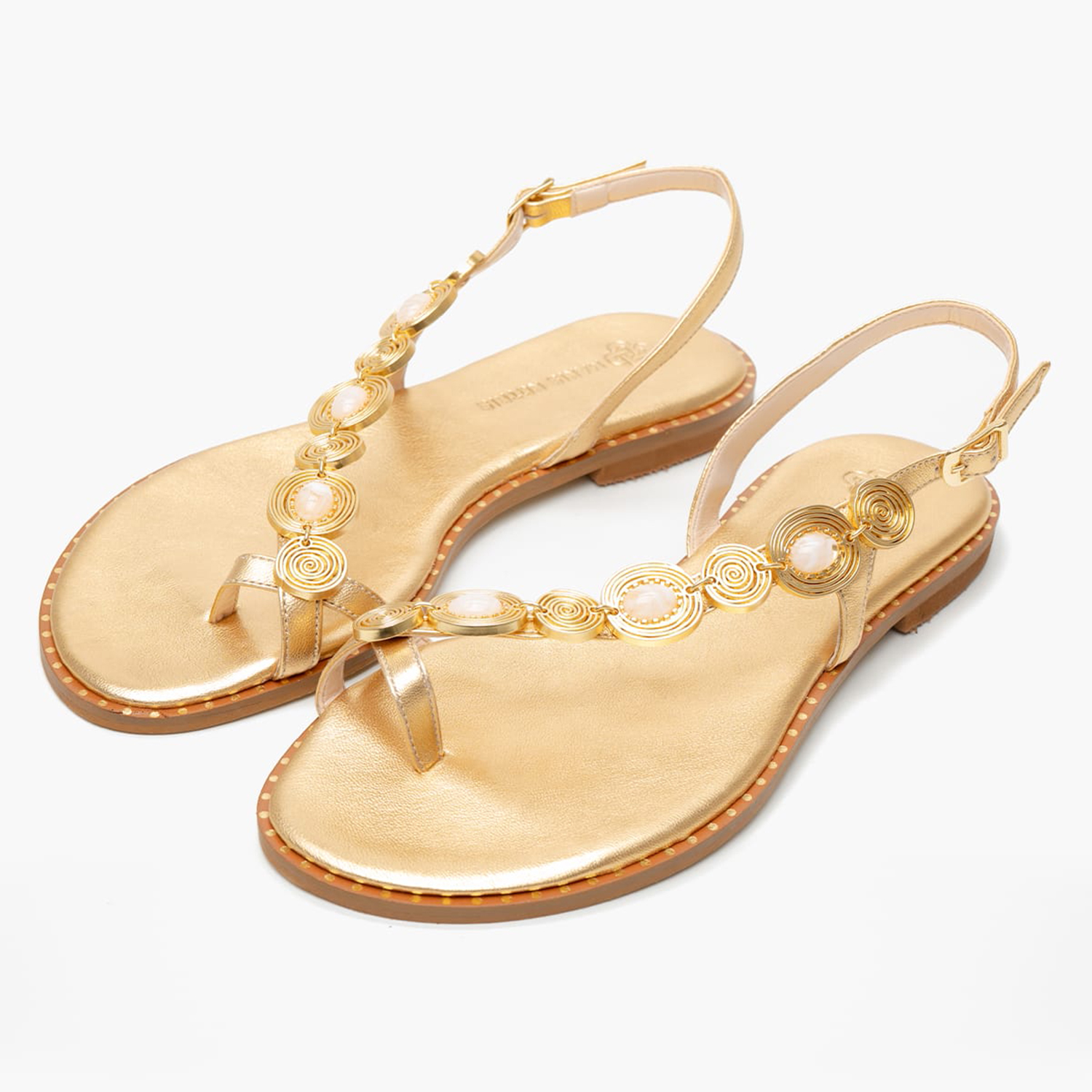 Women Flats K.080 Gold Leather MAKIS KOTRIS Women Flats K.080 Gold Leather MAKIS KOTRIS