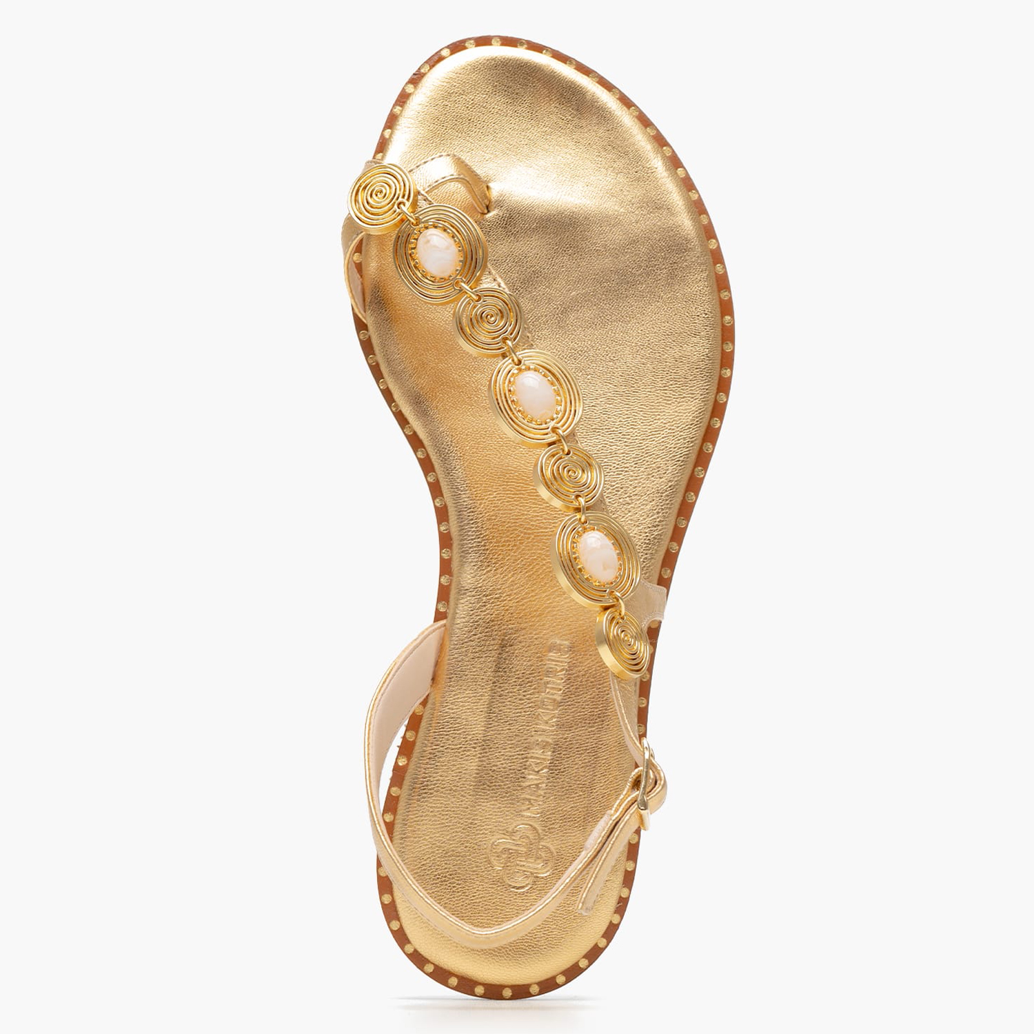 Women Flats K.080 Gold Leather MAKIS KOTRIS Women Flats K.080 Gold Leather MAKIS KOTRIS