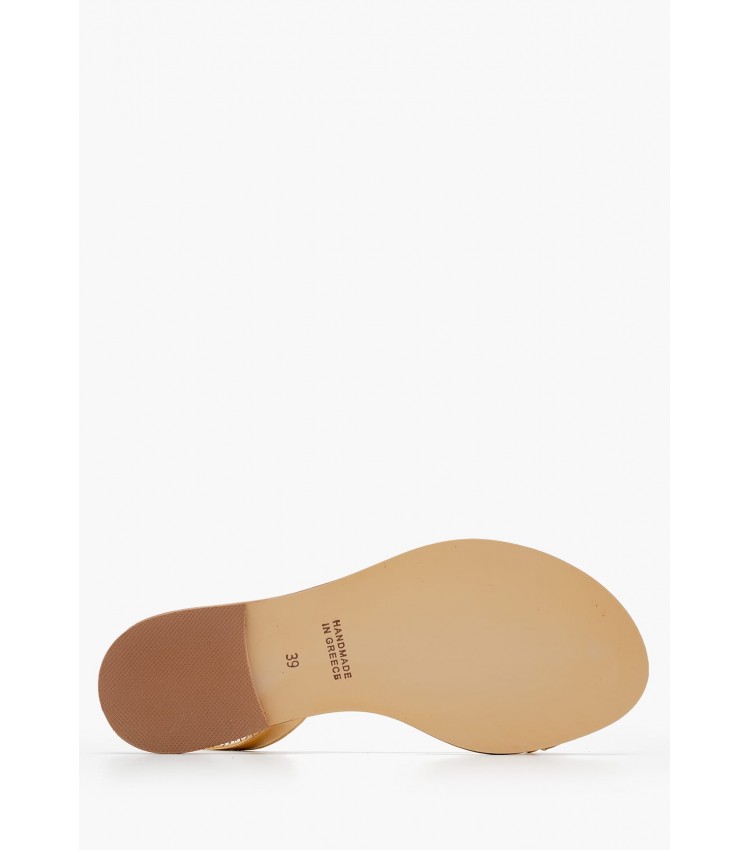 Γυναικεία Flats K.080 Χρυσό Δέρμα Makis Kotris Γυναικεία Flats K.080 Χρυσό Δέρμα Makis Kotris