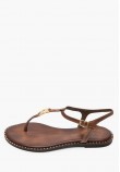 Γυναικεία Flats K.117 Καφέ Δέρμα Makis Kotris