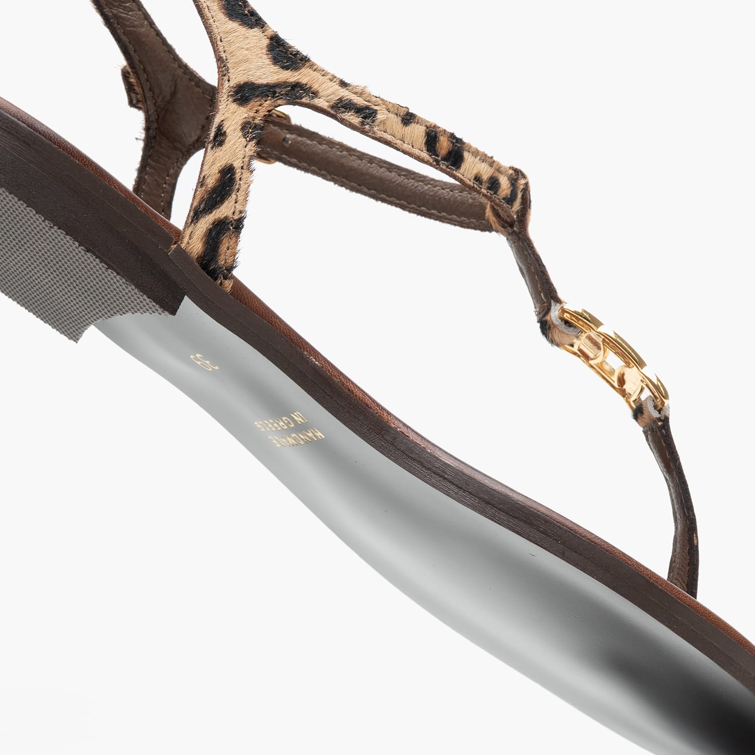 Women Flats K.117 Leopard Leather MAKIS KOTRIS