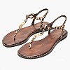 Women Flats K.117 Leopard Leather MAKIS KOTRIS