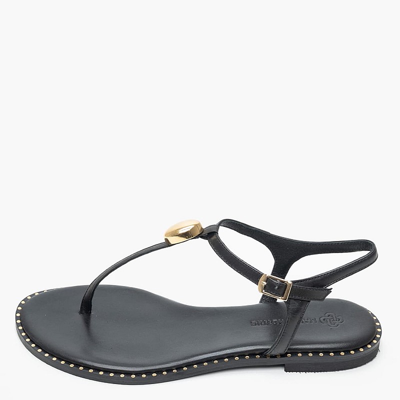 Γυναικεία Flats K.119 Μαύρο Δέρμα Makis Kotris