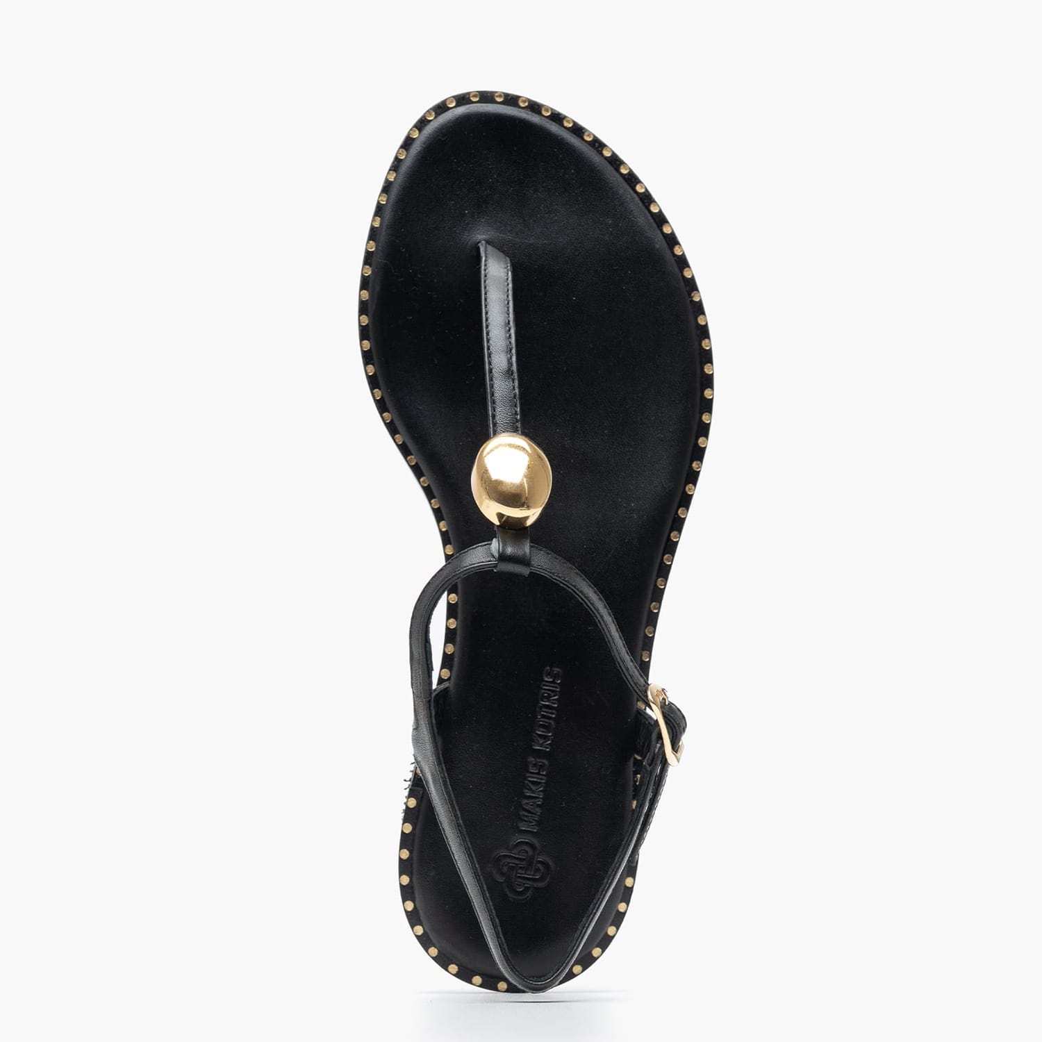 Women Flats K.119 Black Leather MAKIS KOTRIS Women Flats K.119 Black Leather MAKIS KOTRIS