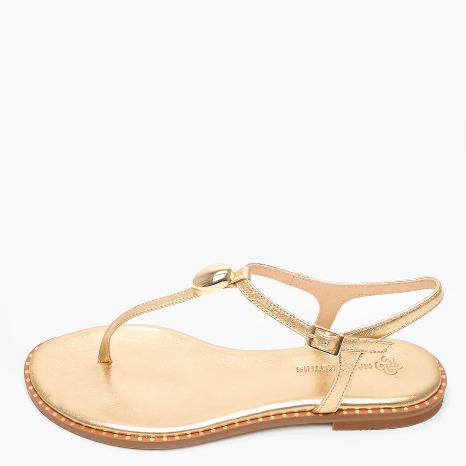 Γυναικεία Flats K.119 Χρυσό Δέρμα Makis Kotris