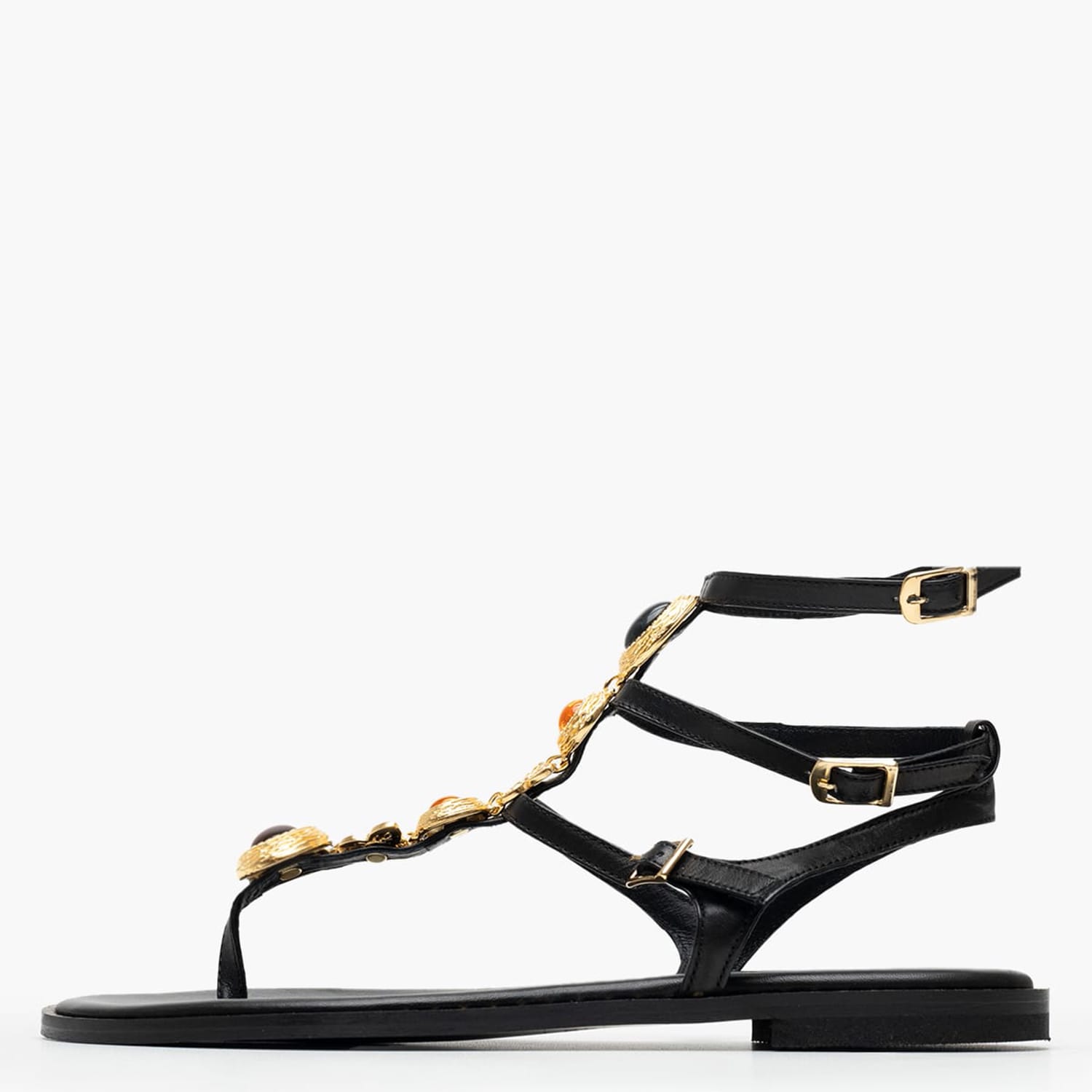 Γυναικεία Flats K.790 Μαύρο Δέρμα Makis Kotris
