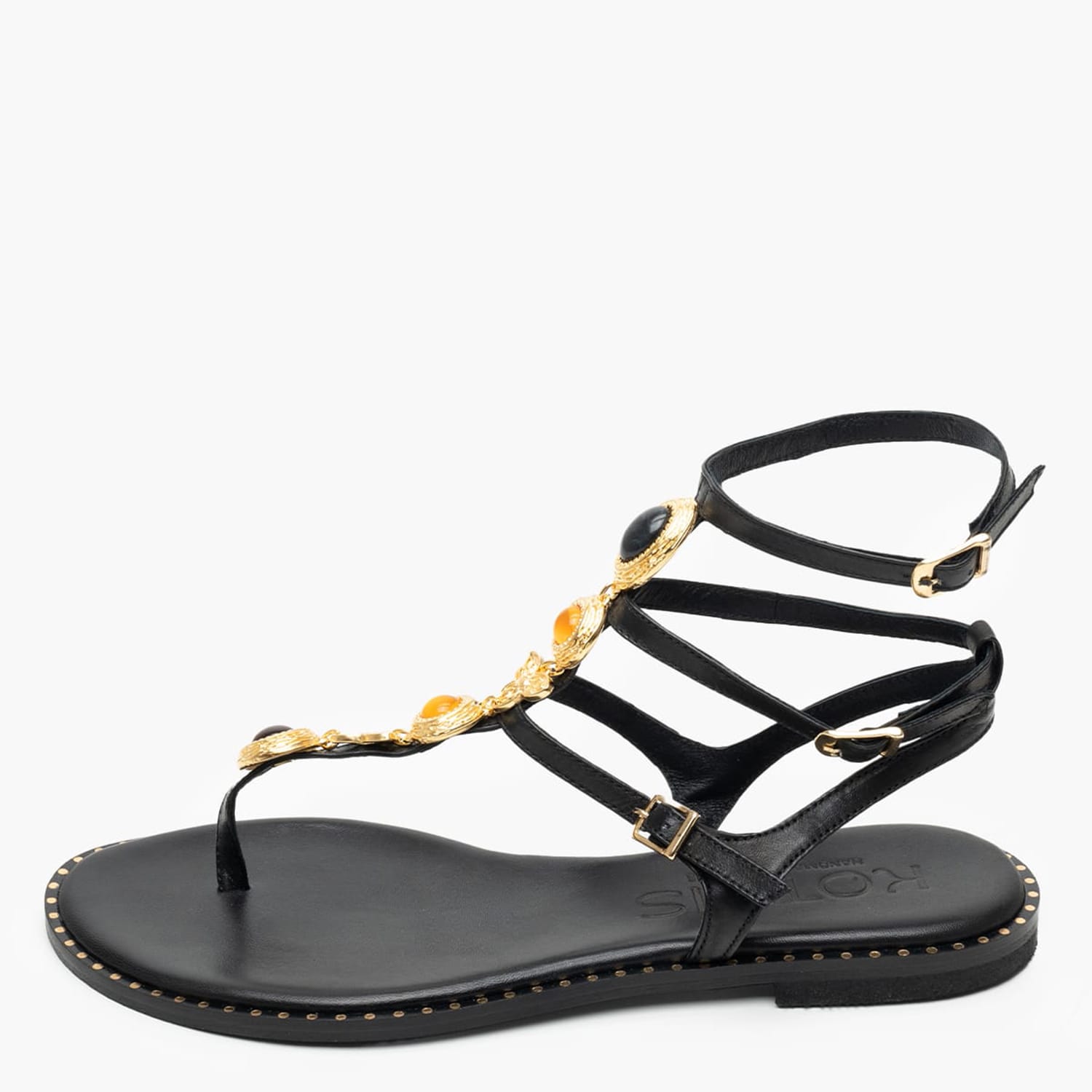 Women Flats K.790 Black Leather MAKIS KOTRIS Women Flats K.790 Black Leather MAKIS KOTRIS