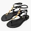 Women Flats K.790 Black Leather MAKIS KOTRIS Women Flats K.790 Black Leather MAKIS KOTRIS