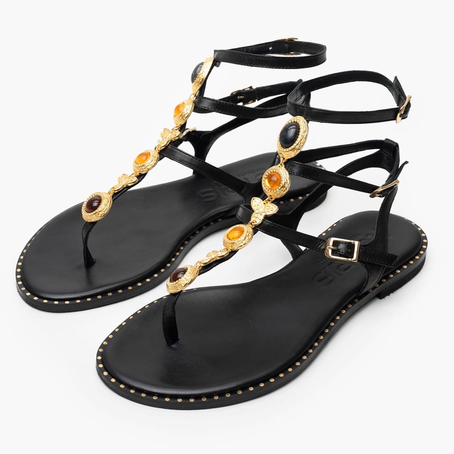 Women Flats K.790 Black Leather MAKIS KOTRIS Women Flats K.790 Black Leather MAKIS KOTRIS