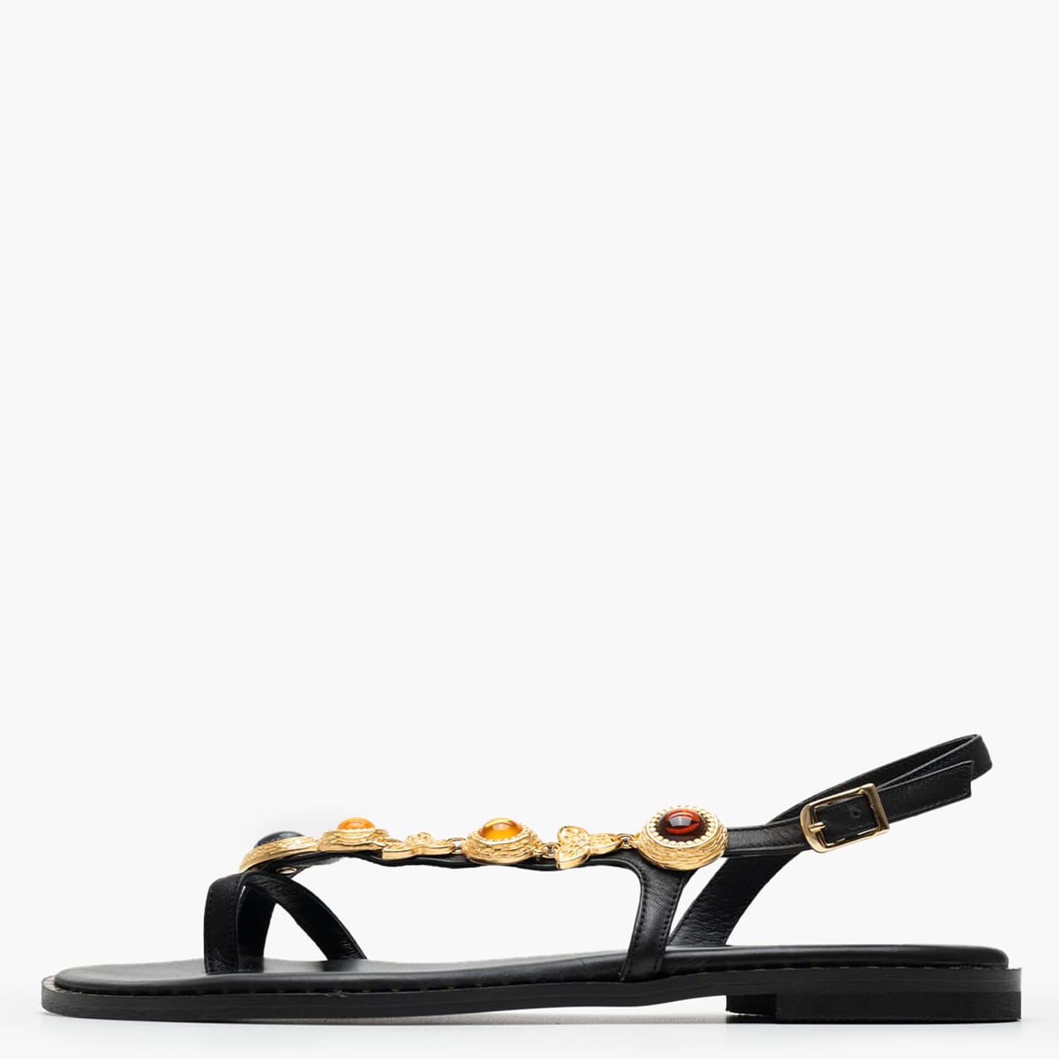 Γυναικεία Flats K.890 Μαύρο Δέρμα Makis Kotris