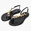 Γυναικεία Flats K.890 Μαύρο Δέρμα Makis Kotris