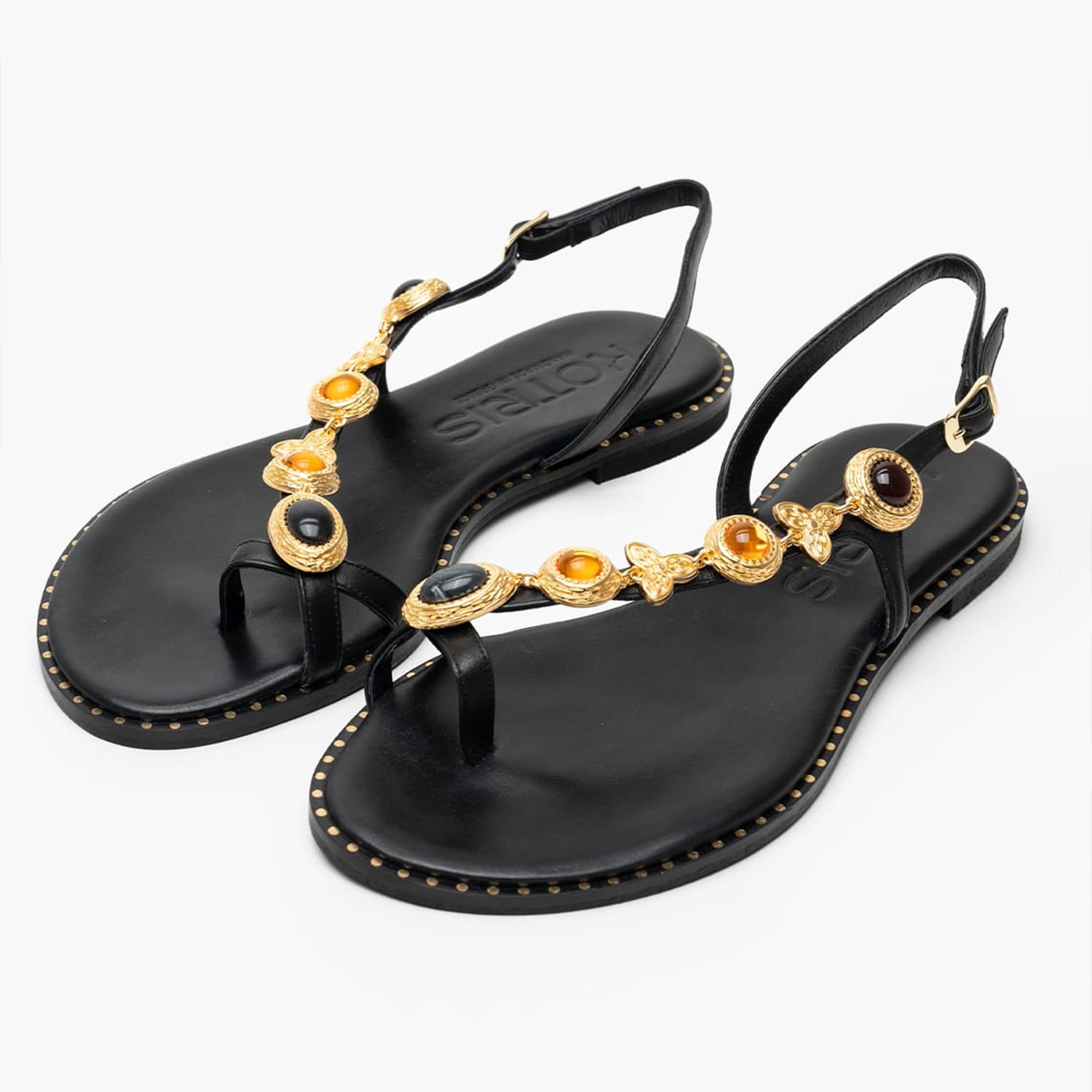 Γυναικεία Flats K.890 Μαύρο Δέρμα Makis Kotris