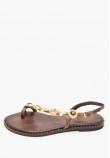 Women Flats K.890 Brown Leather MAKIS KOTRIS