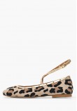Γυναικείες Μπαλαρίνες W19.065 Leopard Δέρμα Καστόρι Makis Kotris