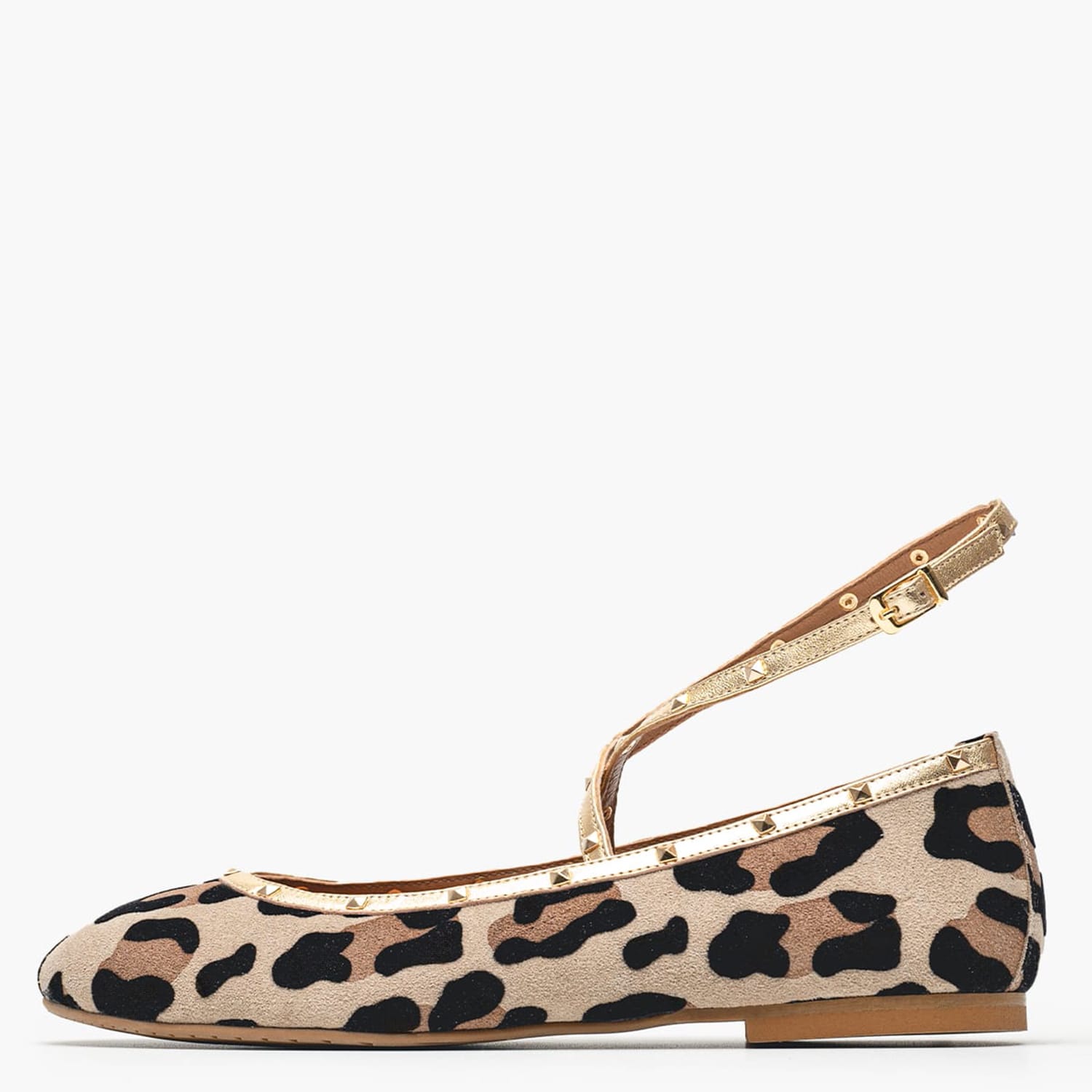 Γυναικείες Μπαλαρίνες W19.065 Leopard Δέρμα Καστόρι Makis Kotris