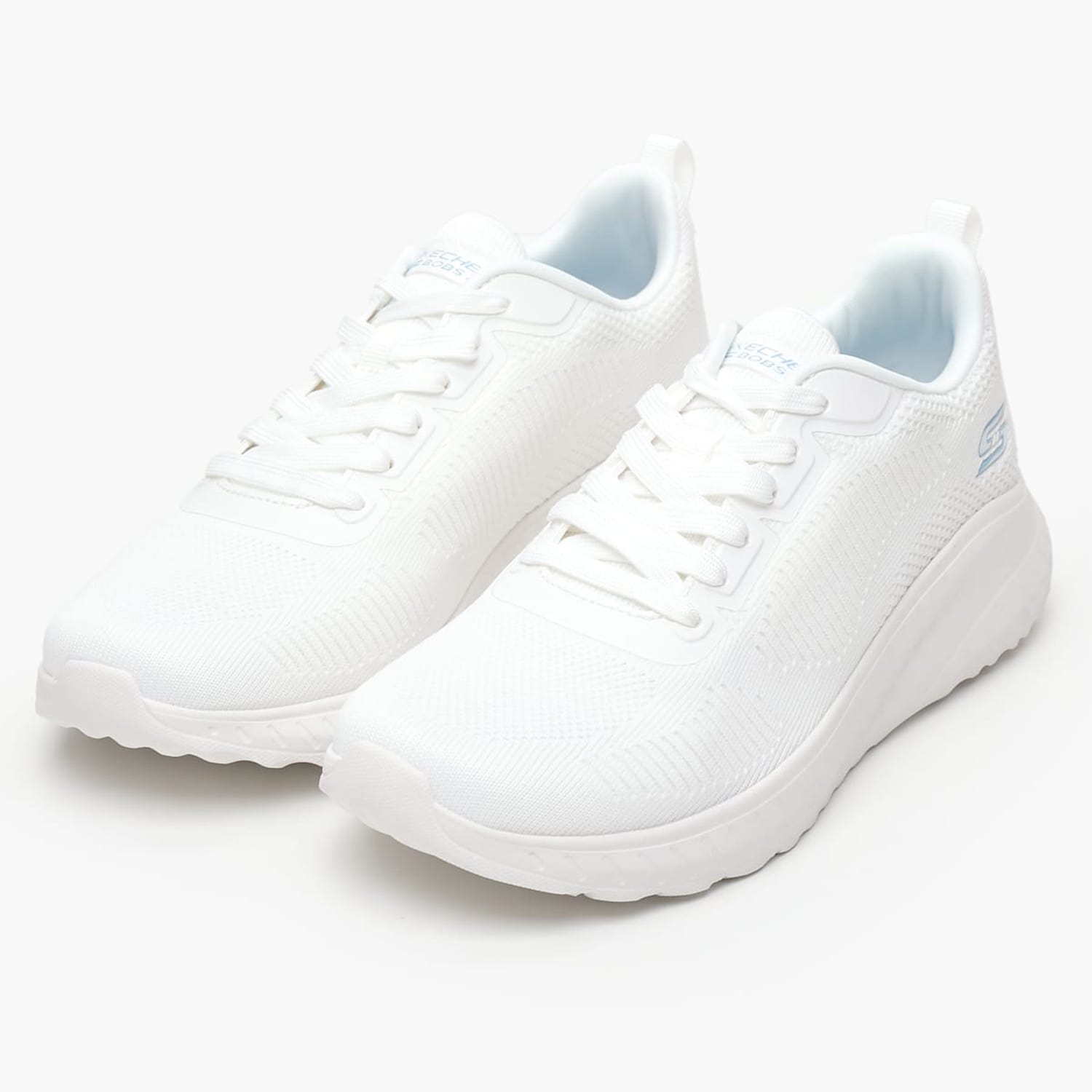 Women Casual Shoes 117209 White Fabric Skechers Women Casual Shoes 117209 White Fabric Skechers