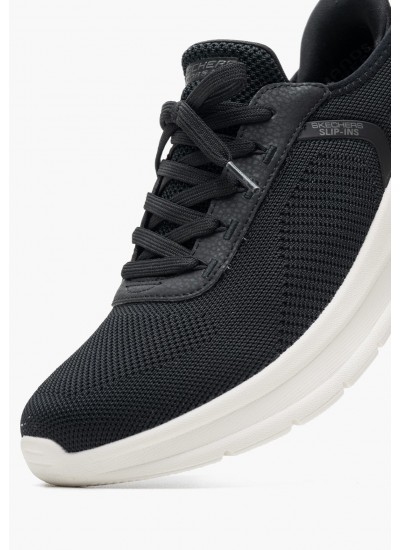 Γυναικεία Παπούτσια Casual 117638 Μαύρο Ύφασμα Skechers