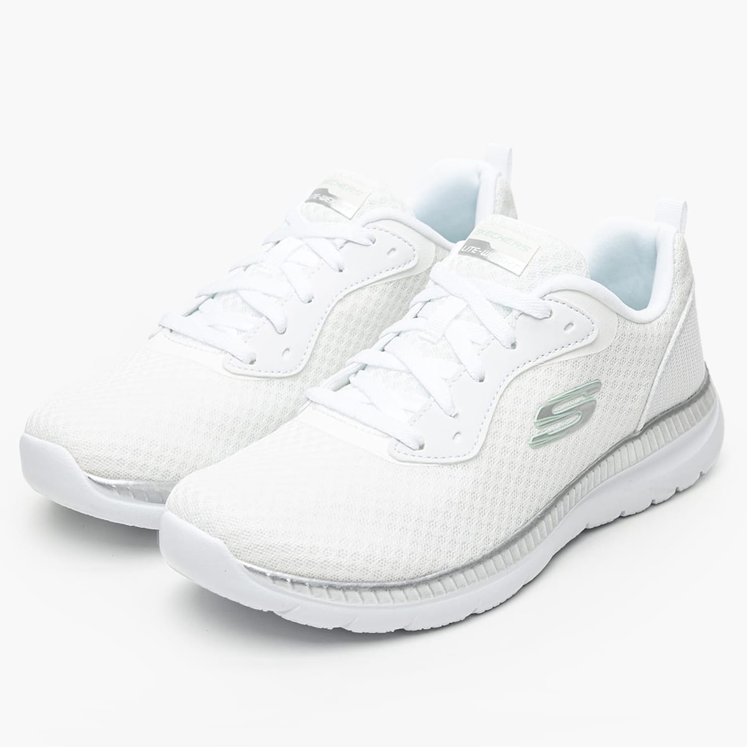 Γυναικεία Παπούτσια Casual 12606.G Άσπρο Ύφασμα Skechers Γυναικεία Παπούτσια Casual 12606.G Άσπρο Ύφασμα Skechers