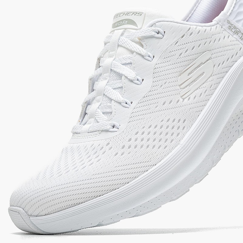 Γυναικεία Παπούτσια Casual 150066 Άσπρο Ύφασμα Skechers
