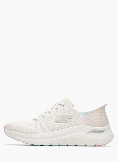 Γυναικεία Παπούτσια Casual 149752 Άσπρο Ύφασμα Skechers