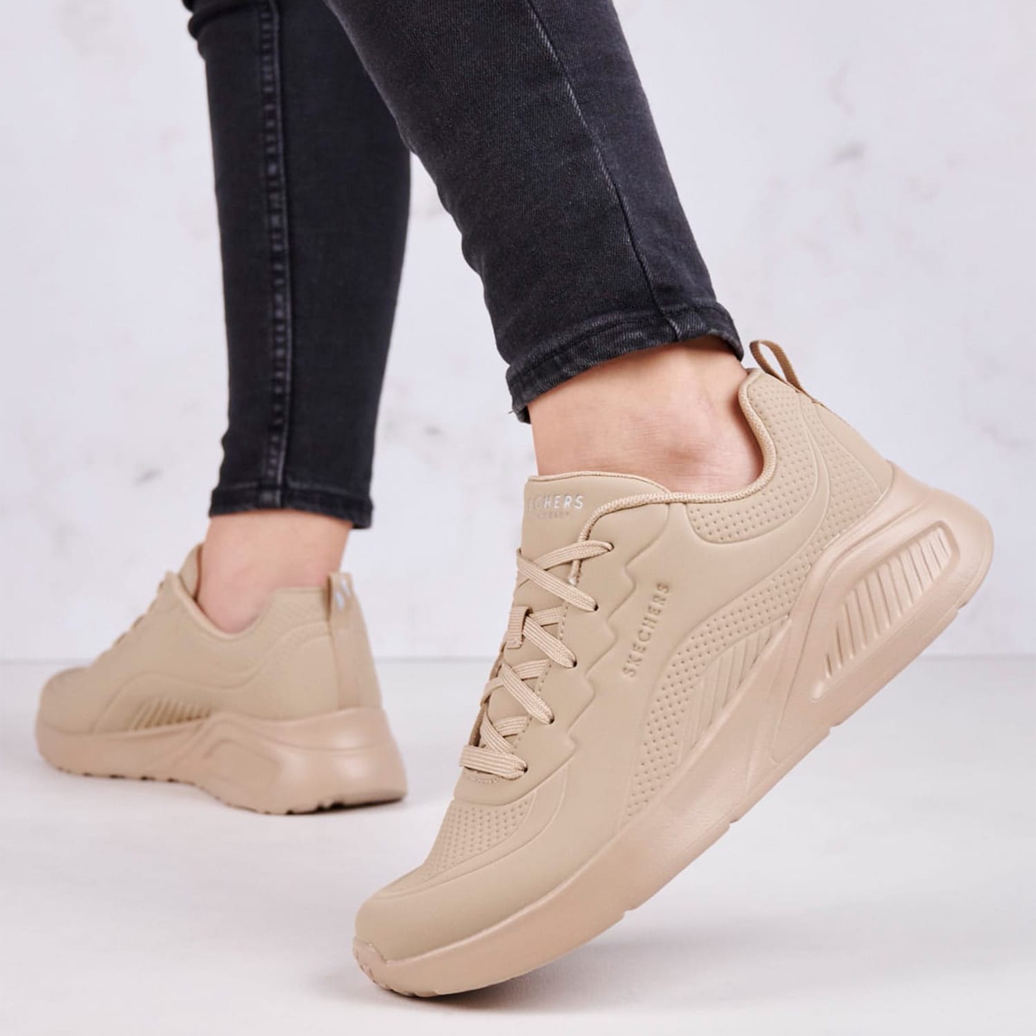 Γυναικεία Παπούτσια Casual 177288 Μπεζ ECOleather Skechers Γυναικεία Παπούτσια Casual 177288 Μπεζ ECOleather Skechers