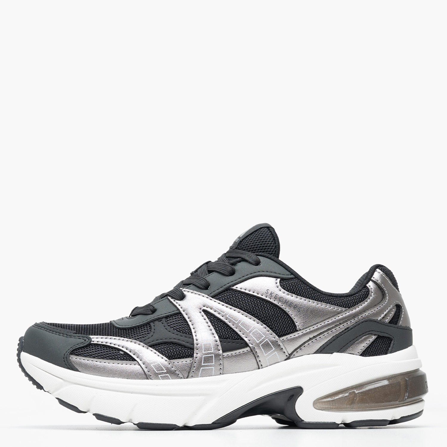 Γυναικεία Παπούτσια Casual 177357 Μαύρο ECOleather-Ύφασμα Skechers