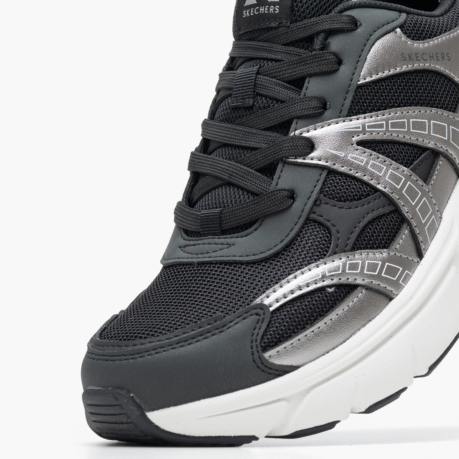 Γυναικεία Παπούτσια Casual 177357 Μαύρο ECOleather-Ύφασμα Skechers