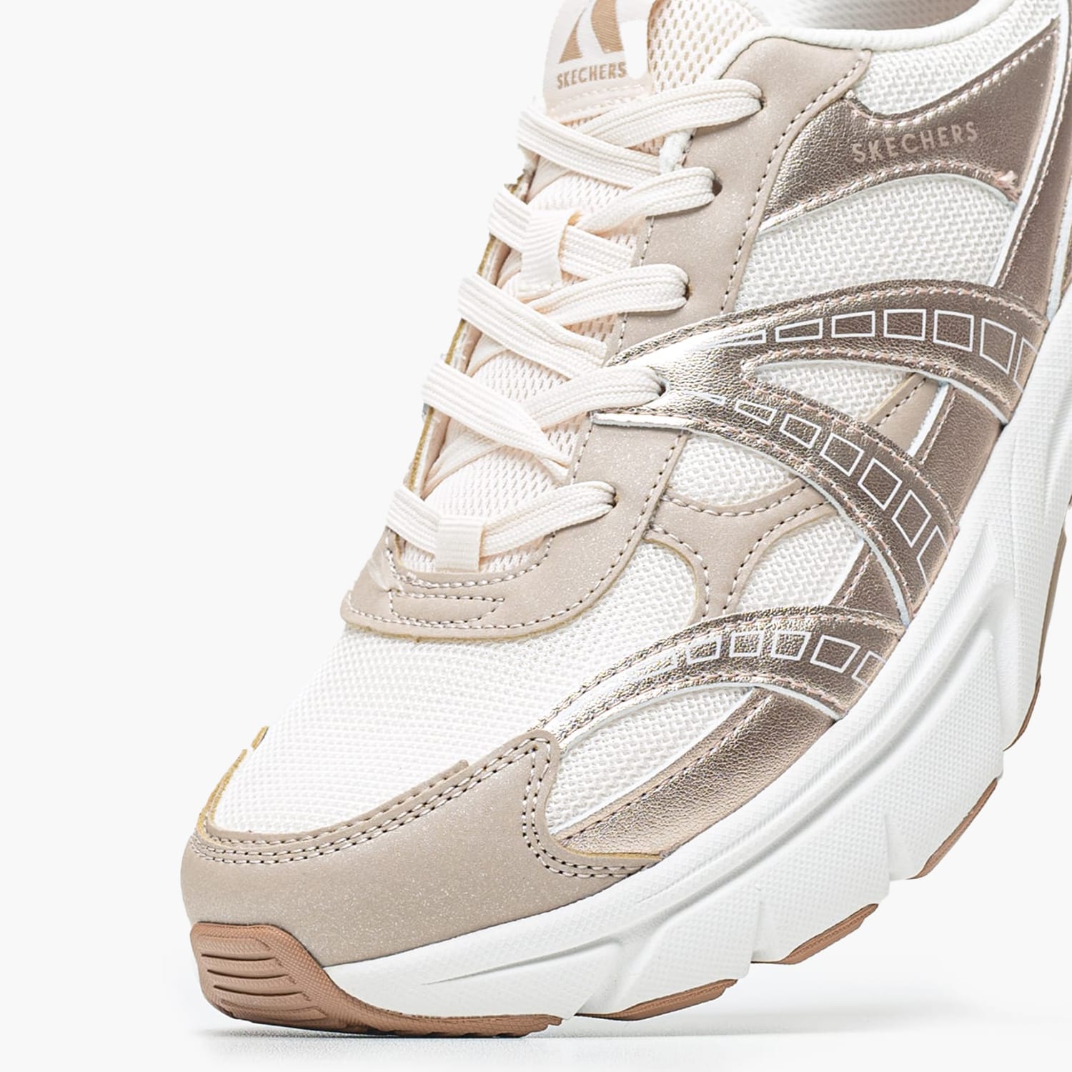 Γυναικεία Παπούτσια Casual 177357 Χρυσό ECOleather-Ύφασμα Skechers