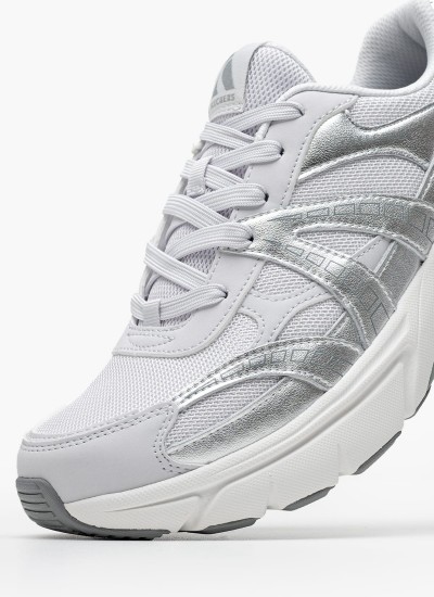 Γυναικεία Παπούτσια Casual 149752 Άσπρο Ύφασμα Skechers