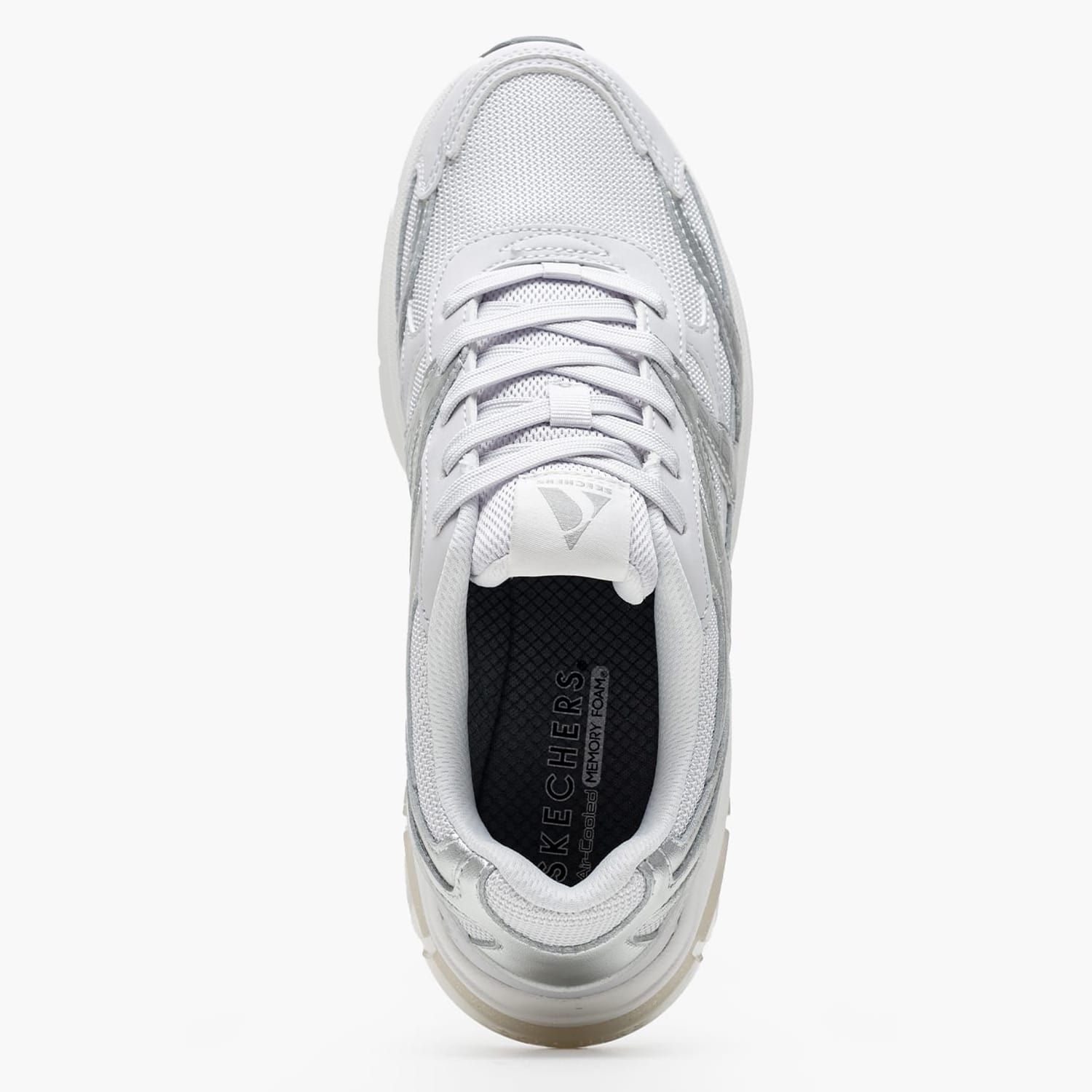 Γυναικεία Παπούτσια Casual 177357 Ασημί ECOleather-Ύφασμα Skechers Γυναικεία Παπούτσια Casual 177357 Ασημί ECOleather-Ύφασμα Skechers